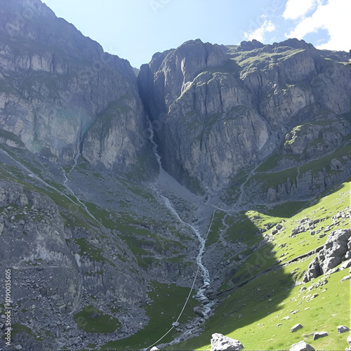 Pillar gulley down to the high level route photo