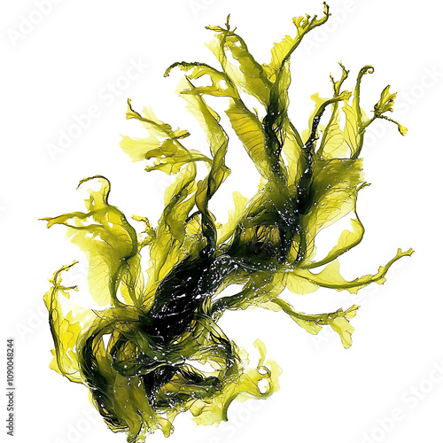 Vibrant illustration of raw organic algae packed with iodine  photo