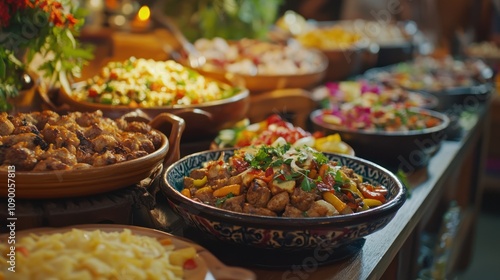 Wallpaper Mural Delicious Food Buffet Table Torontodigital.ca