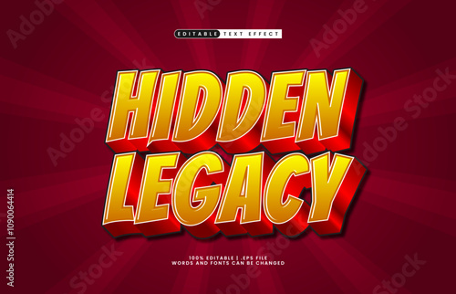 hidden legacy editable text effect with a game and play text style