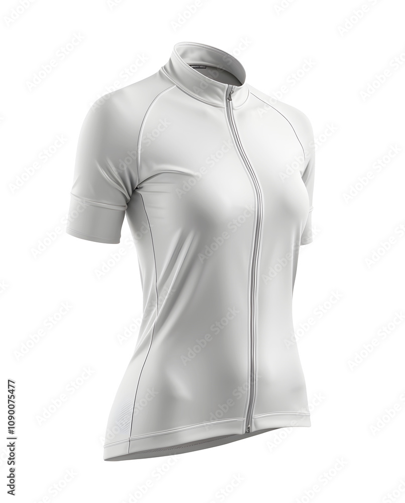Women's white cycling jersey mockup Women's white cycling jersey mockup