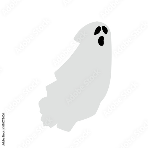 Cute Halloween funny ghost illustration