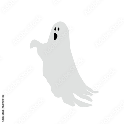 Cute Halloween funny ghost illustration