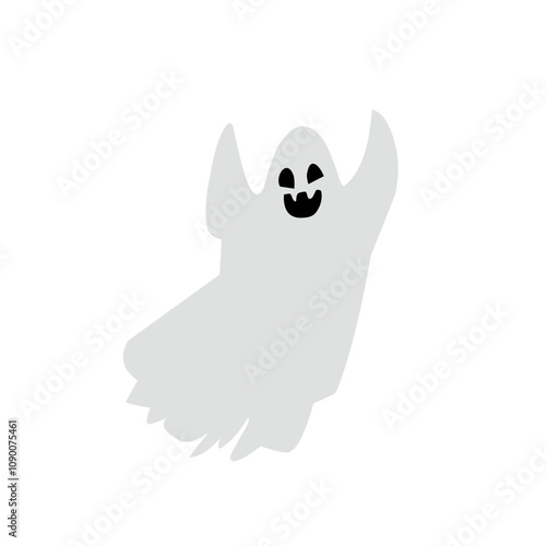 Cute Halloween funny ghost illustration