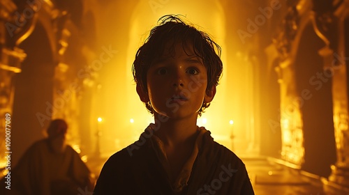 the boy samuel and Eli, samuel hears god calling and goes to eli, Samuel ouve Deus falando com ele ainda como menino