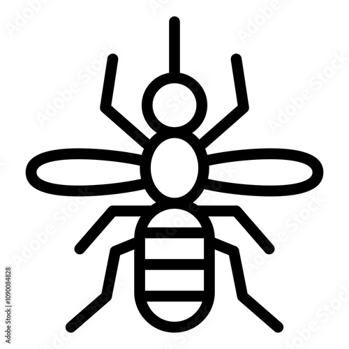 Mosquito outline icon representing pest control