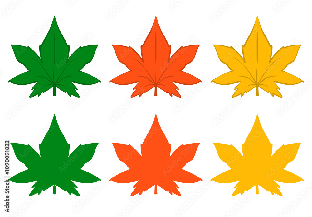 Obraz premium It is a maple leaf illustration.
