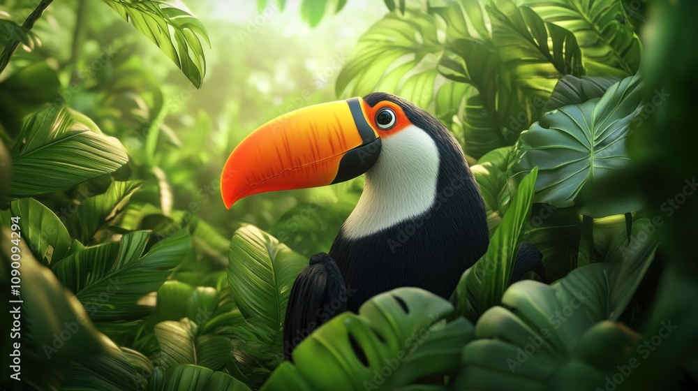 Fototapeta premium Toucan in the Rainforest