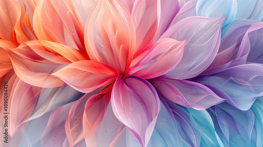 Obraz premium Abstract pastel floral design.