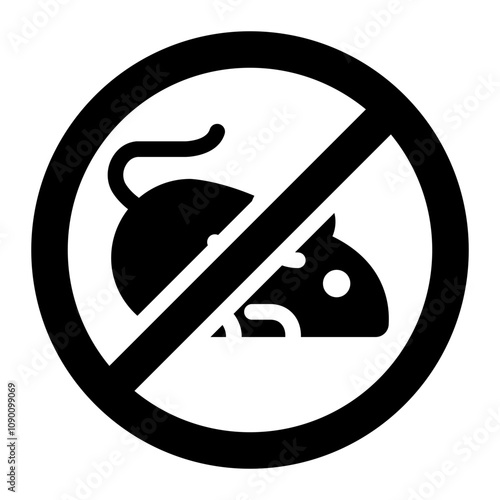 No rat glyph icon indicating a rodent free area