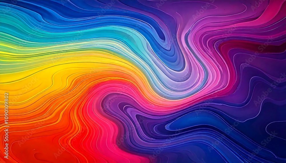 Obraz premium Colorful fluid gradients, smooth transitions between vibrant colors. generative ai