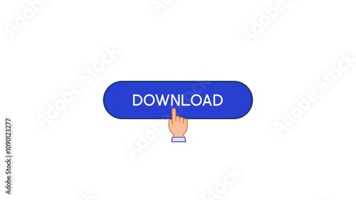 Animated download Buttons on white background