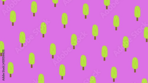 animated childish tree pattern shifting repeatedly background photo