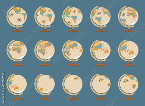 Vintage Antique Globe Series_01