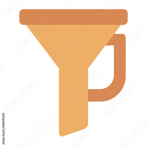 Funnel flat icon for pouring engine oil or car fluids