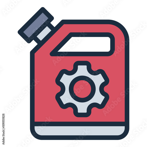 Lubricant filled line icon for engine oil maintenance and service