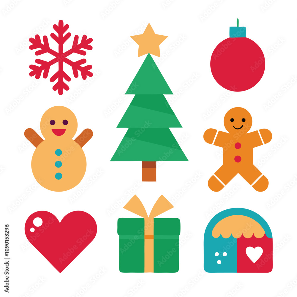 Fototapeta premium set of christmas tree