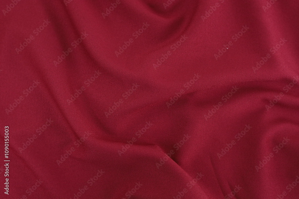 Obraz premium Red blank cloth for background, red silk background, selective focus