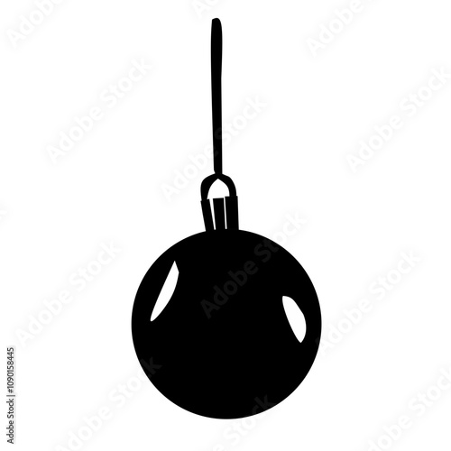 christmas ball isolated on white