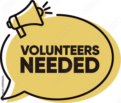 Volunteers needed.megaphone speaker for announce. Attention please.