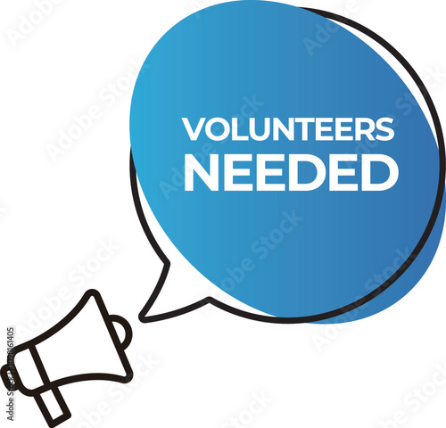 Volunteers needed.megaphone speaker for announce. Attention please.