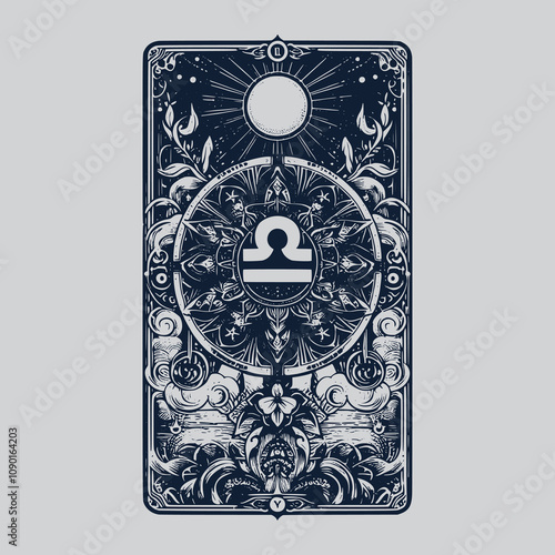 dark libra zodiak ouija tarot tattoo