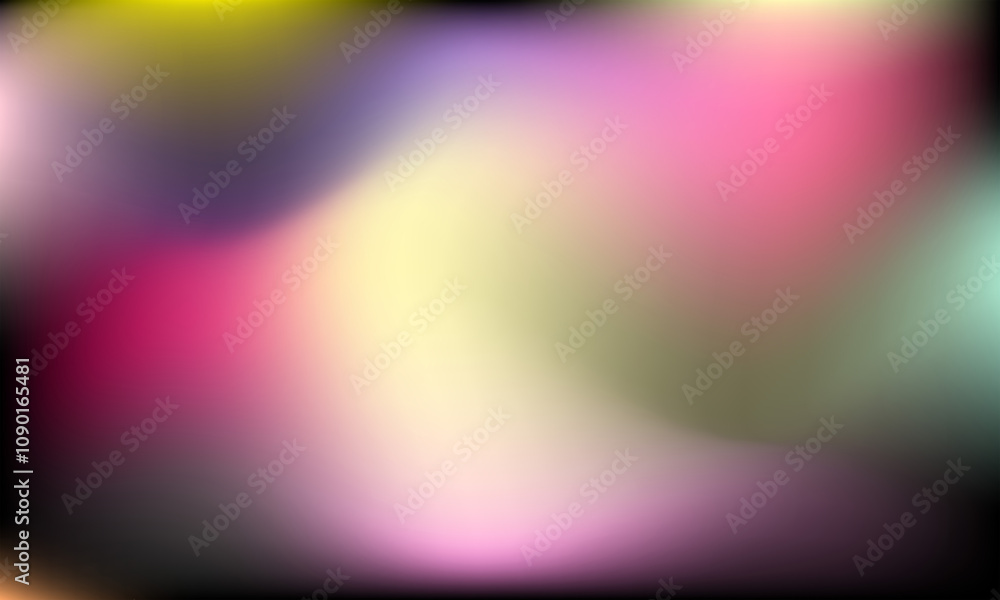 Obraz premium Multicolored color mixing pattern on a black background.