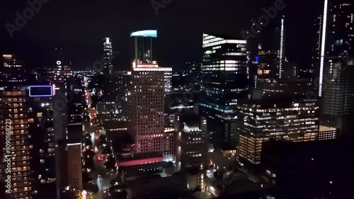 Wallpaper Mural Aerial Orbit of Austin Texas Skyline Interior at Night Torontodigital.ca