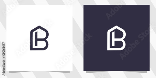letter bh hb logo design vector