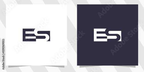 letter es se logo design vector