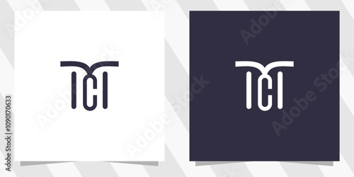 letter mc cm logo design vector
