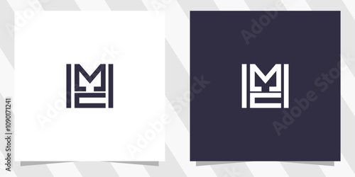 letter mc cm logo design vector
