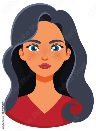 Woman with Long Dark Hair