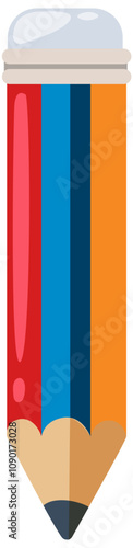 Free Download Colorful Pencil Icon Illustration - GFXLoad