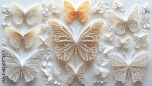 Intricate Paper Butterfly Art