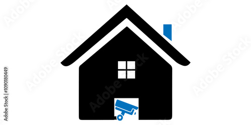 CCTV Camera Technology Smart Home Logo Vector Illustration.