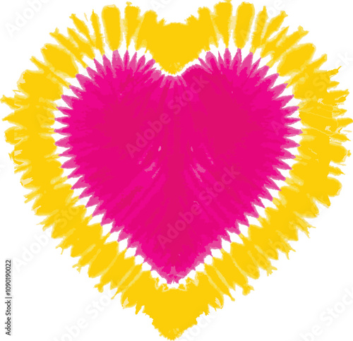 Heart Tie Dye Vector, Graphic Tie Dye
