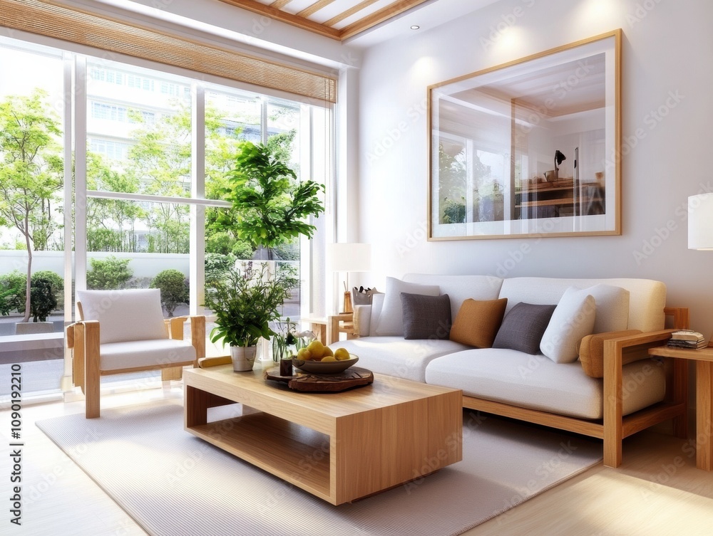 Naklejka premium Sofa in modern living room.