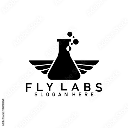 fly labs logo icon logo design vector