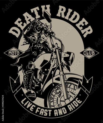 Death rider Vintage Biker Design