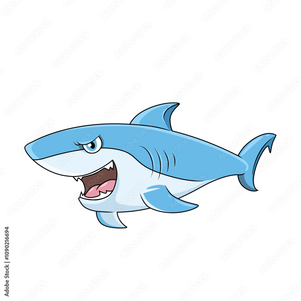 Obraz premium Shark cartoon vector