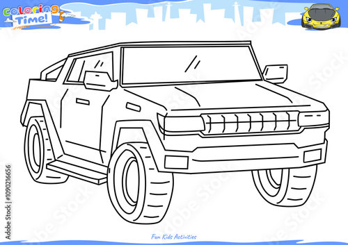 Lets color it Pickup car 4