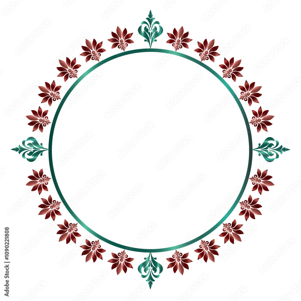 Fototapeta premium christmas frame with snowflakes