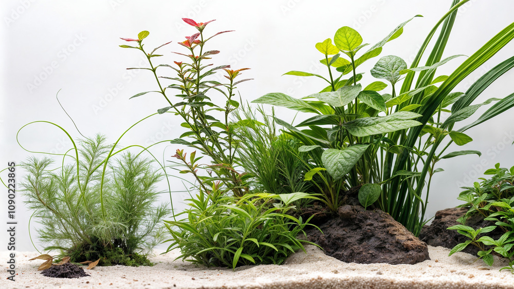 Obraz premium algae, for aquarium, white background