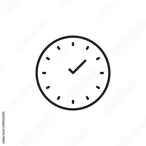 Save time thin line vector icon
