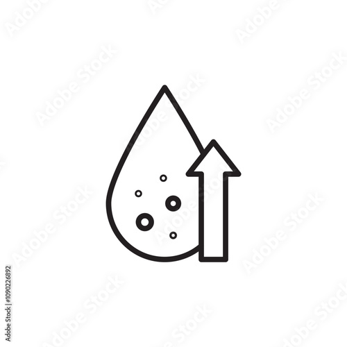 High cholesterol thin line vector icon