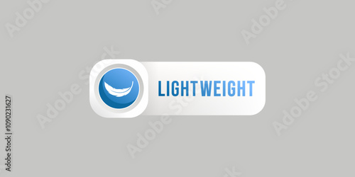 Lightweight label or Light weight design element vector. Best Lightweight icon with precision and perfect design balance. Light weight icon for product packaging design element.