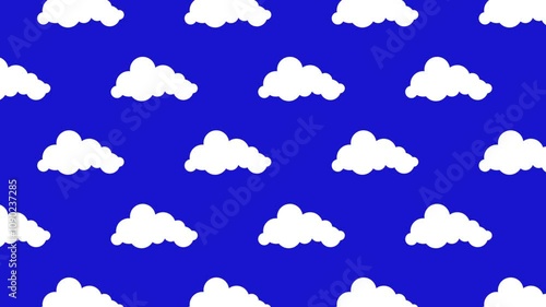 animated white cloud flying in the sky repeatedly background photo