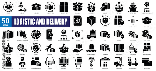  LOGISTIC AND DELIVERY ICON SET