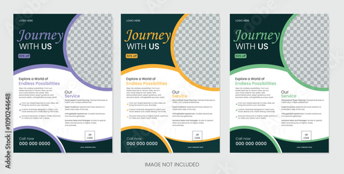 Professional Travel Flyer Design | Template. for travel agency